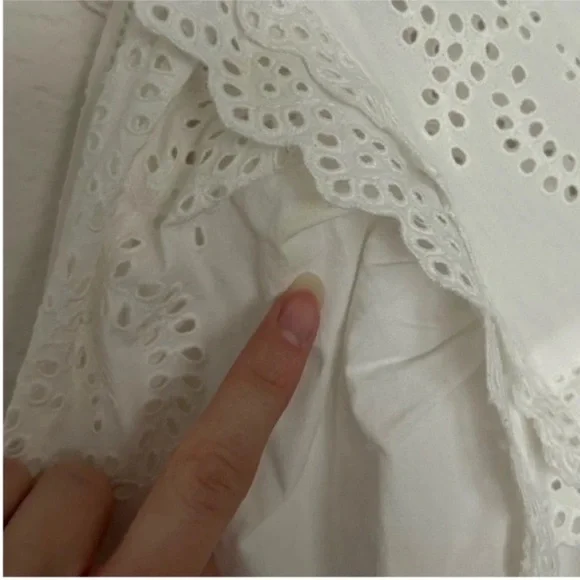 Ulla Johnson Aster Long Sleeve Tiered Ruffle Mini Dress White - Picture 10 of 12